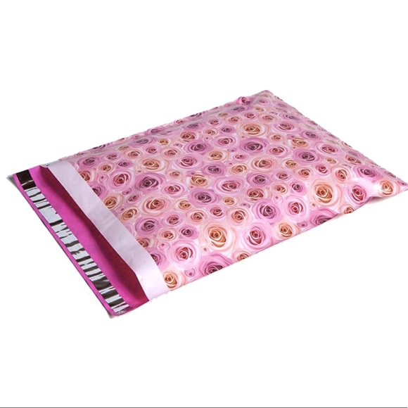 25 14X17 Pink Rose Poly Mailers PRICE IS FIRM - Picture 5 of 6